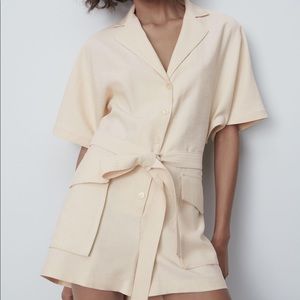 Zara back vent play suit romper